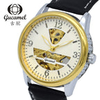 GESMART Men's Skeleton Automatic Mechanical Watch Exhibition Case Back Fashion