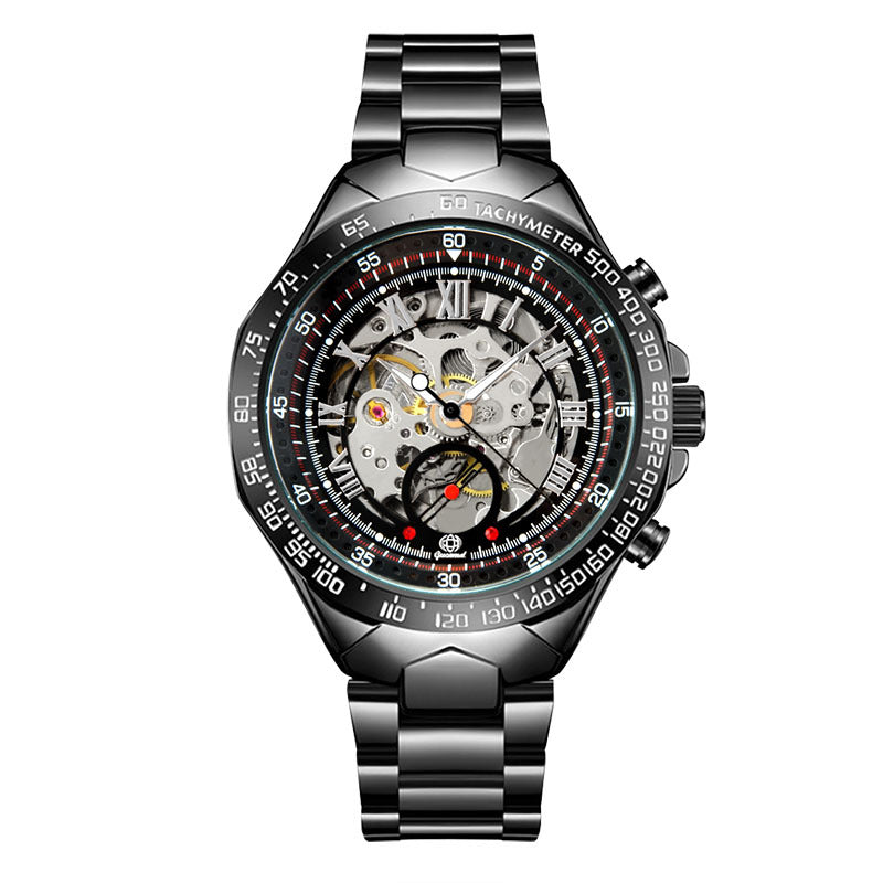 GESMART Men's Skeleton Automatic Mechanical Watch Fashion Business Wristwatch