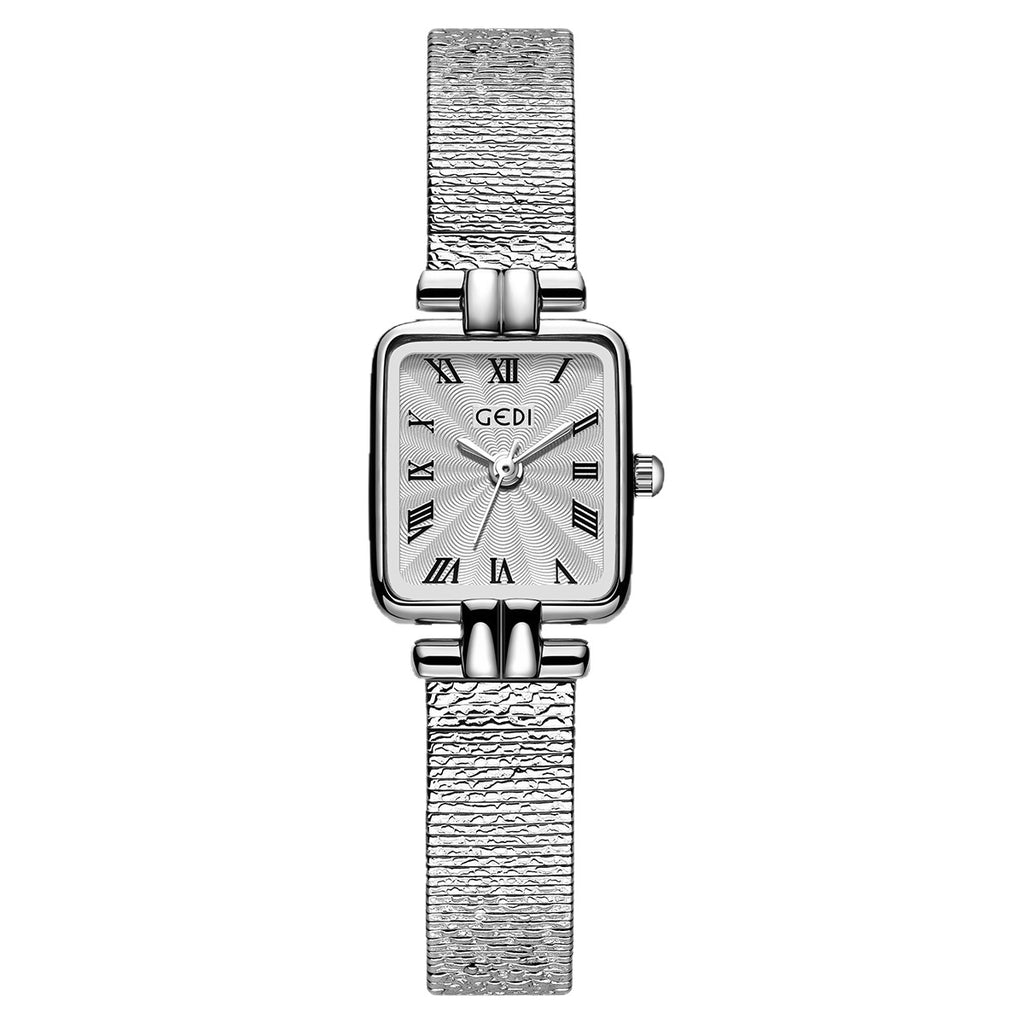 Women's Square Small Gold-Tone Vintage Quartz Watch