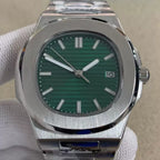 Men's Nautilus Style Automatic Watch Steel Case Bracelet NH35A