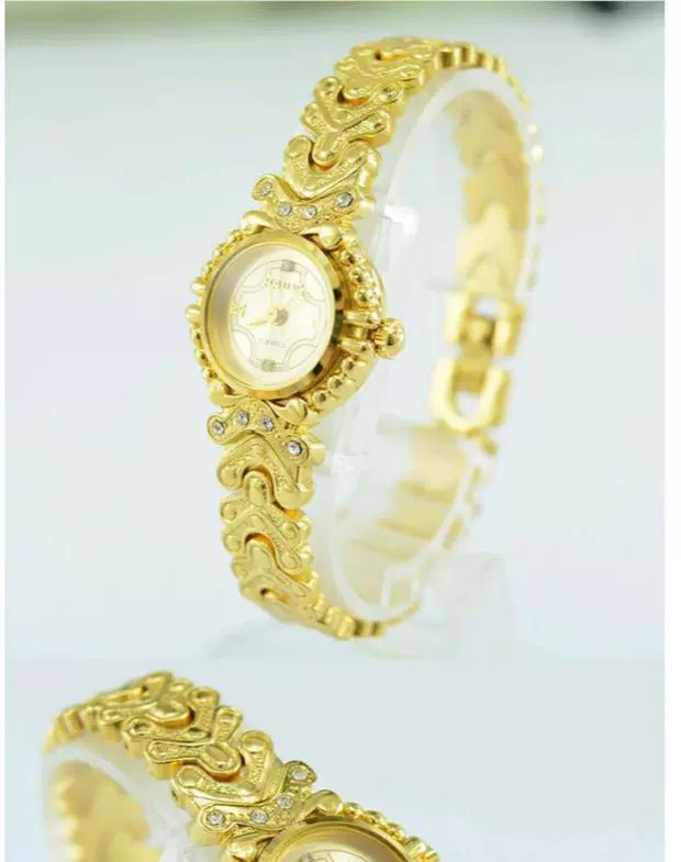 HAIDA Ladies Manual Wind Mechanical Watch 17 Jewels Gold-Plated NOS