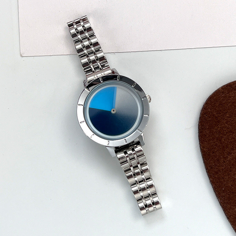 GESMART Women's Steel Band Quartz Watch Gradient Dial Fashion Premium Design Ladies Wristwatch