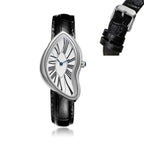 GESMART Men's Y2K Alien Shape Melting Distorted Quartz Watch Fashion Premium Niche Design Wristwatch