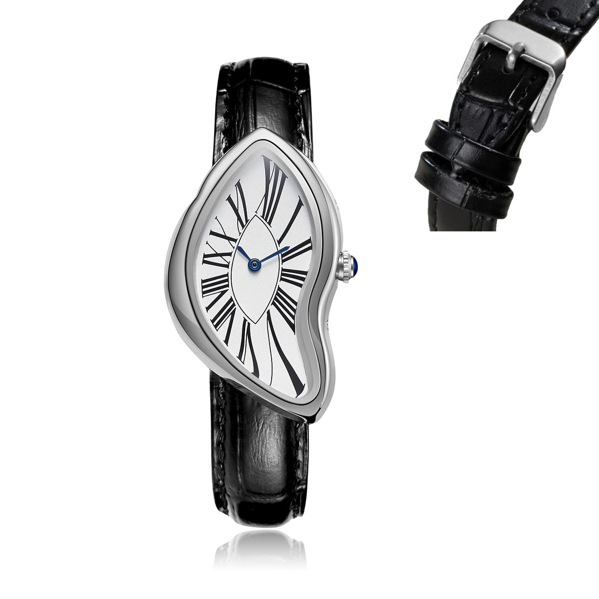 GESMART Men's Y2K Alien Shape Melting Distorted Quartz Watch Fashion Premium Niche Design Wristwatch