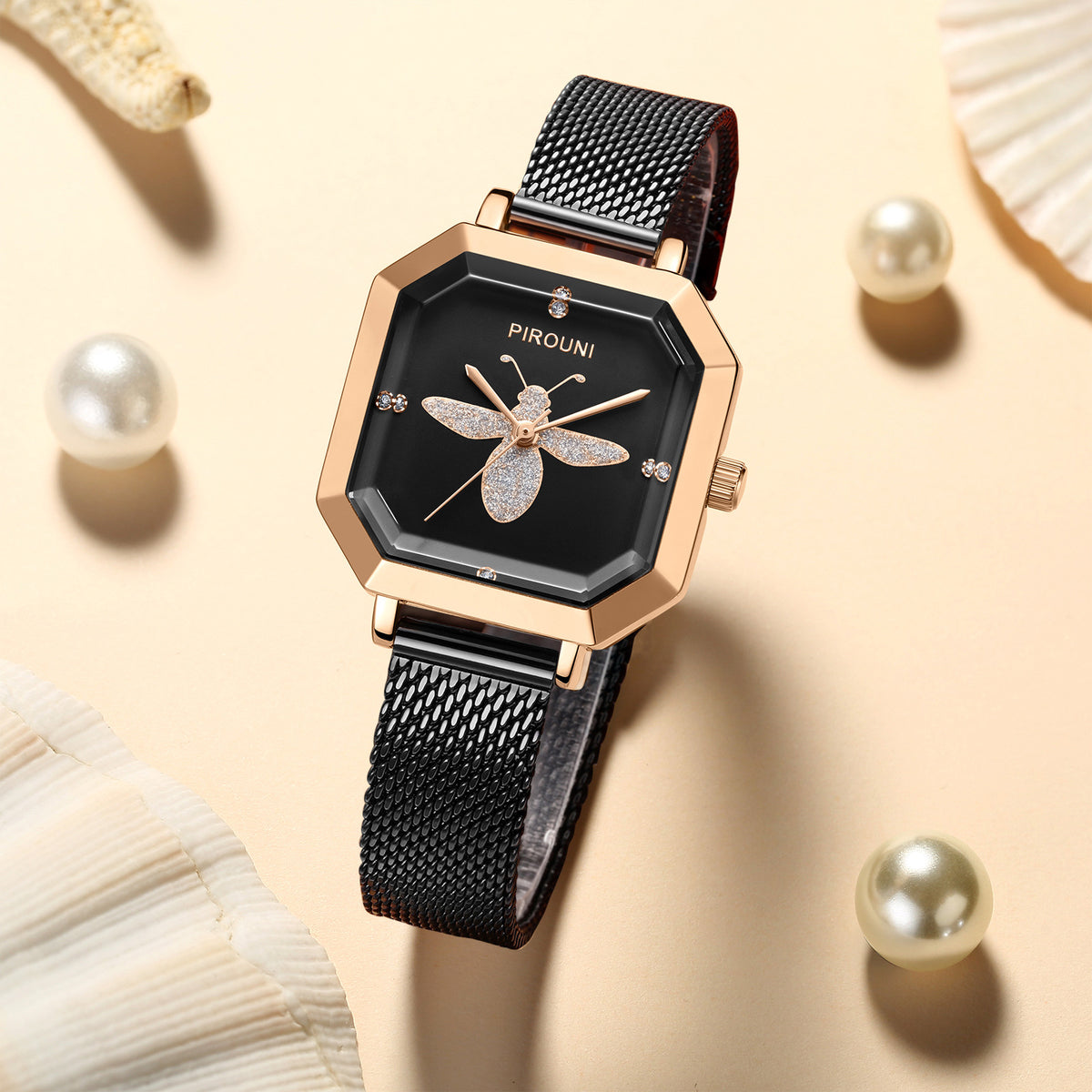 GESMART Women's Dragonfly Design Quartz Watch European Style Creative Minimalist Korean Fashion