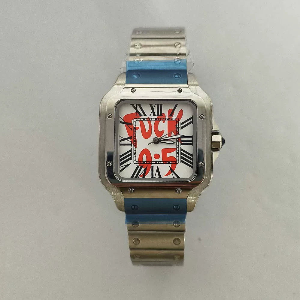 Men's 38mm Watch 316 Steel NH35 Movement Mineral Glass Green Luminous Hands