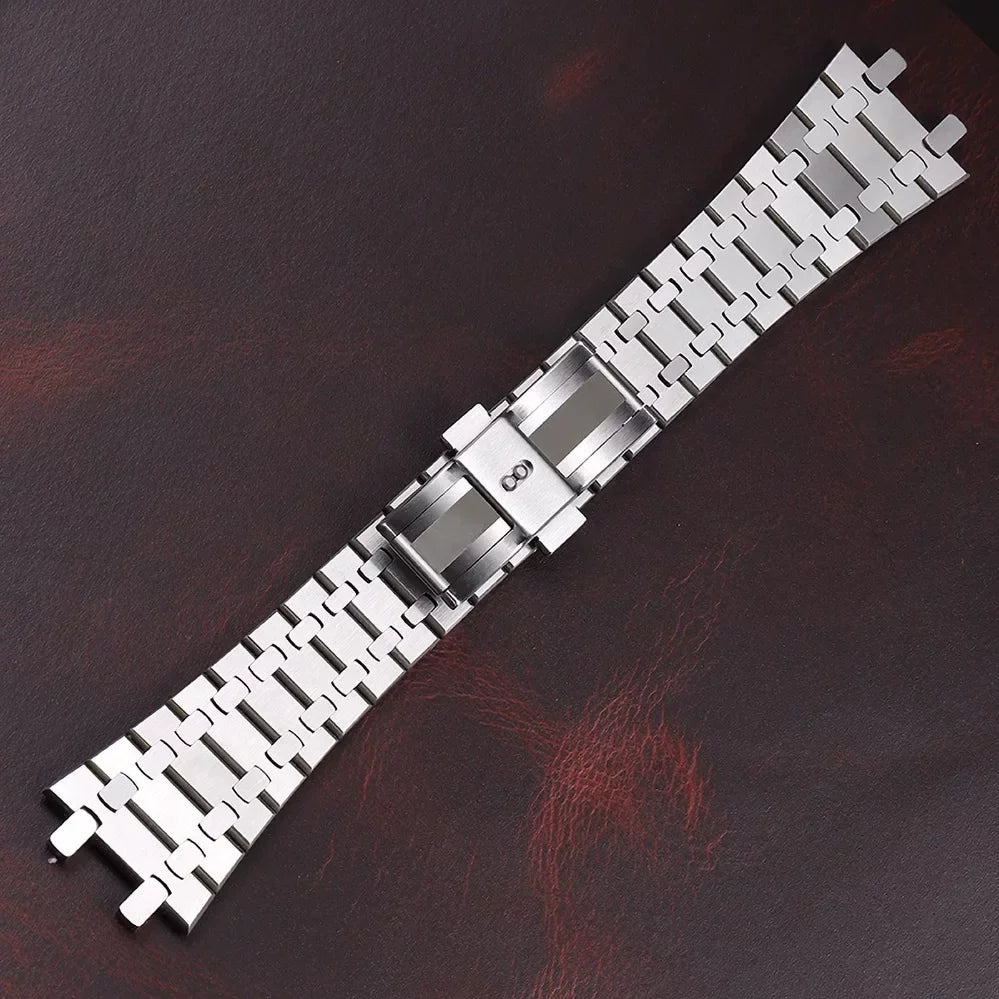 Men's 41mm Quartz Chronograph Watch Stainless Steel Case Bracelet VK63 Movement