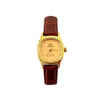 Red Star Ladies Quartz Watch Small Gold Vintage Japan Movement 90s NOS