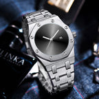 GESMART Men's Creative Cool Tech Steel Band Quartz Watch Fashion Trendy Wristwatch