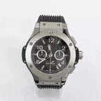 New Rose Gold 42.5mm Quartz Watch Steel Case Rubber Strap VK63 Mineral Glass