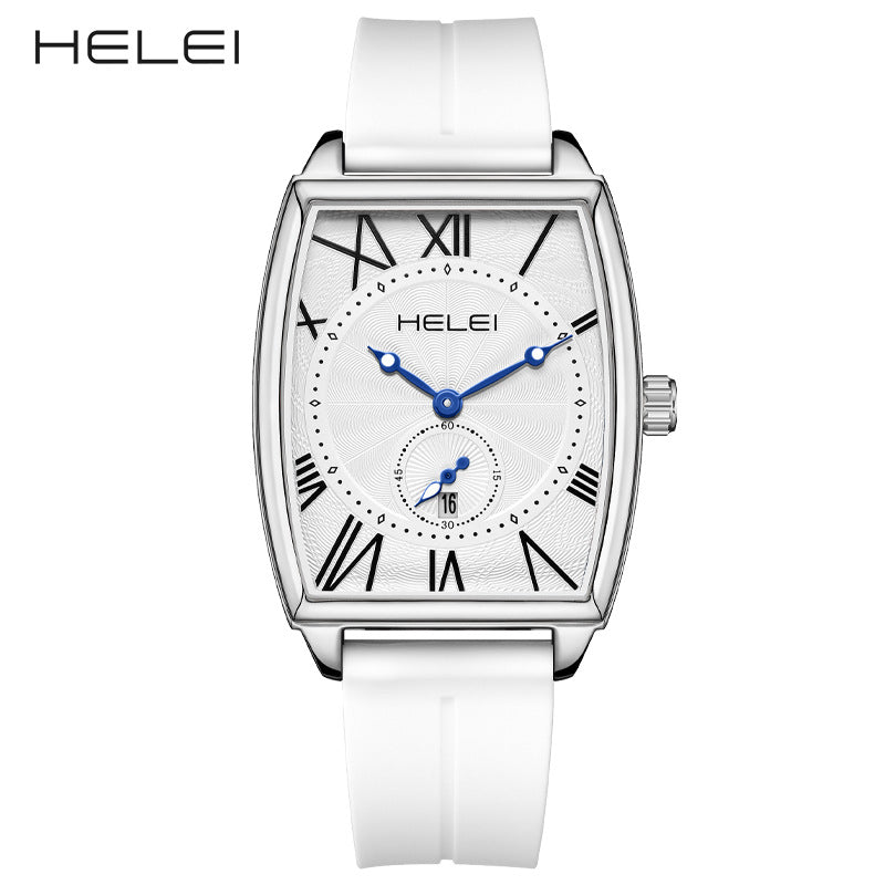 GESMART Men's Square Quartz Watch Roman Numeral Dial Water Resistant Casual Wristwatch