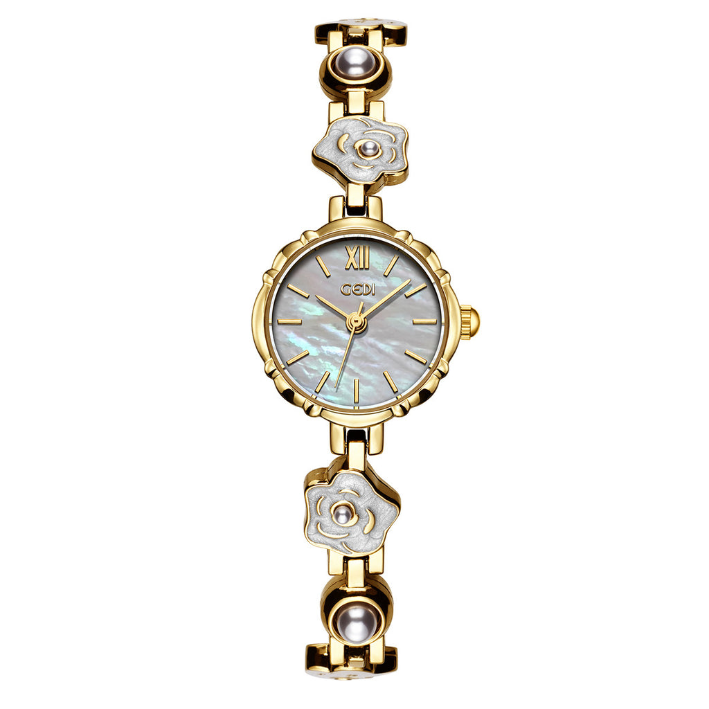 Women's Vintage Camellia Bracelet Quartz Watch