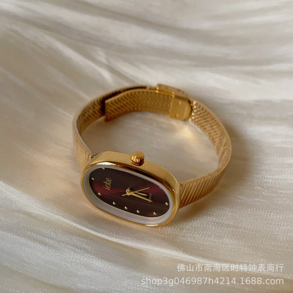 Women's Vintage Ankara-Red Chain Watch