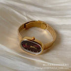 Women's Vintage Ankara-Red Chain Watch