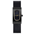 Women's Square Genuine-Leather Vintage Quartz Watch