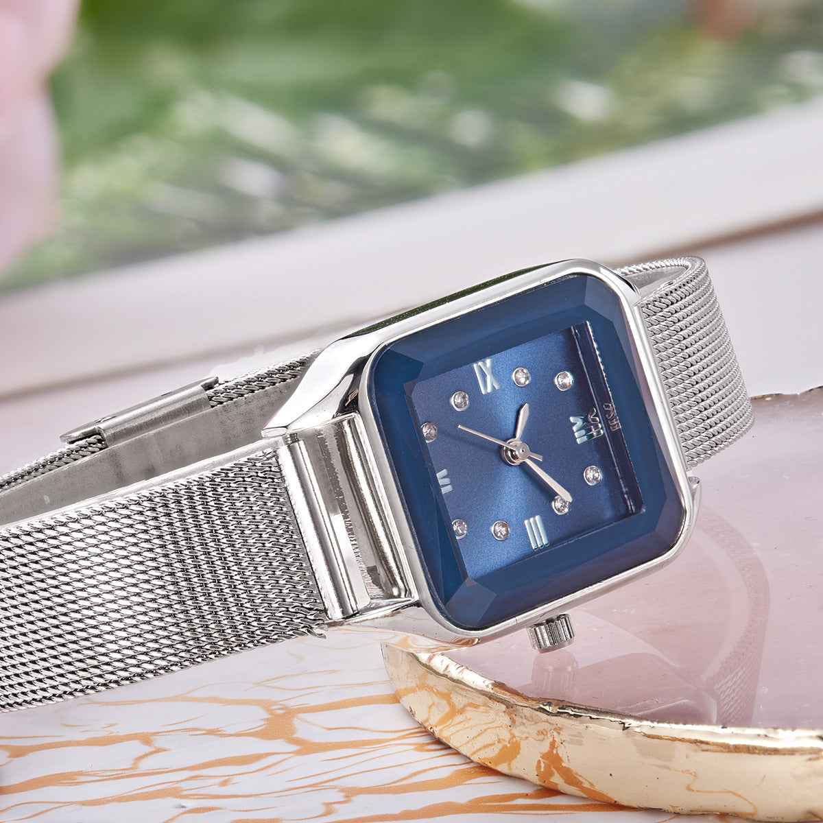 GESMART Women's Square Quartz Watch Personality Trendy Casual Versatile Ladies Wristwatch