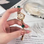 Women's Heart Rhinestone Vintage Bracelet Quartz Watch