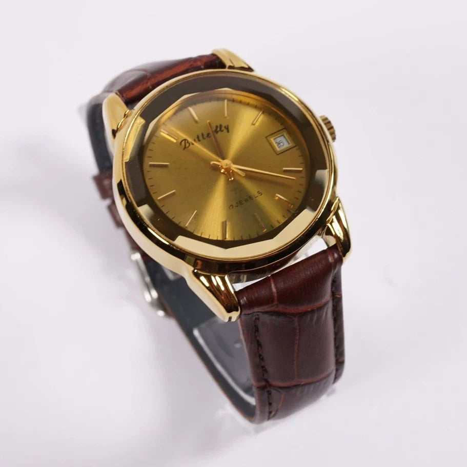 Vintage Xi'an Butterfly Men's Manual Wind Mechanical Watch Retro NOS Student