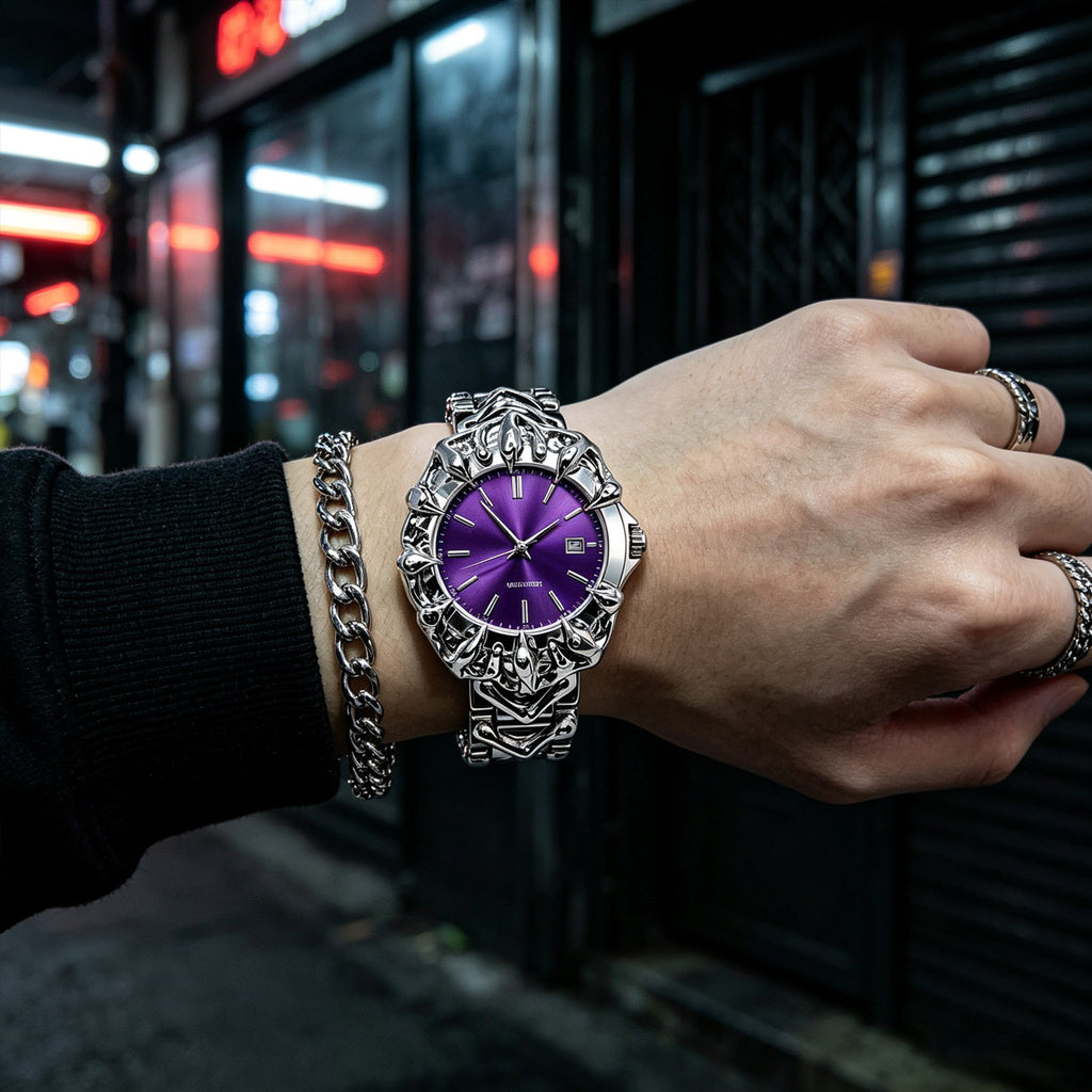 Men's Y2K Relief Claw-Shaped Waterproof Quartz Watch
