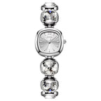 Women's Small Square Rhinestone Bracelet Quartz Watch