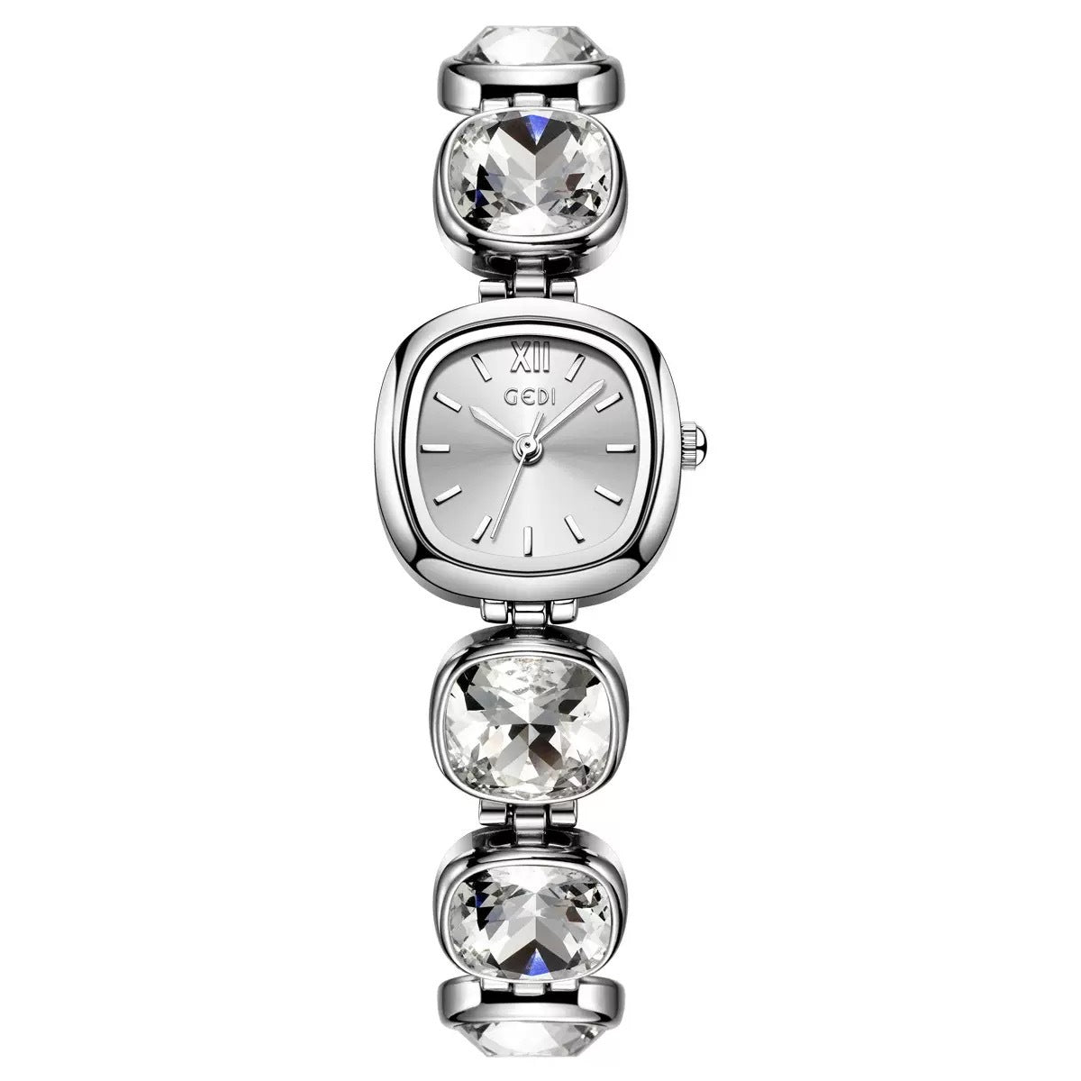Women's Small Square Rhinestone Bracelet Quartz Watch