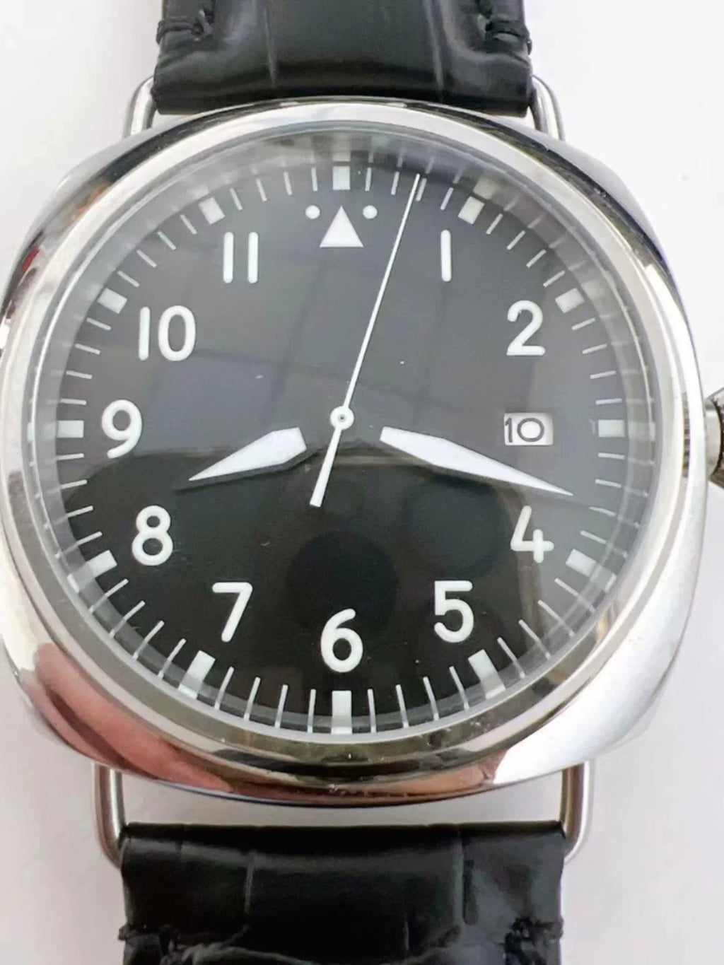 Men's 42mm Mechanical Watch NH35 Movement Sapphire Crystal Steel Case Green Lume