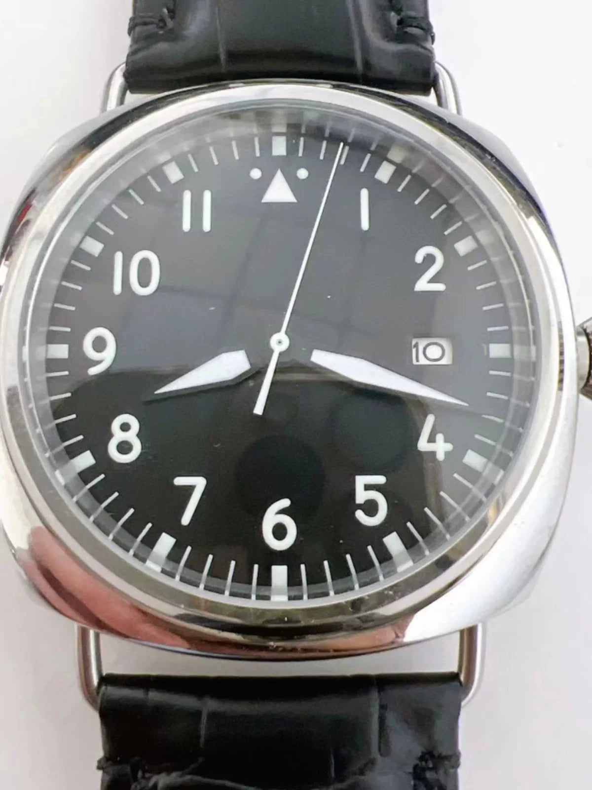 Men's 42mm Mechanical Watch NH35 Movement Sapphire Crystal Steel Case Green Lume