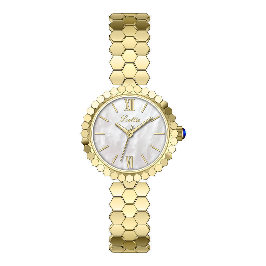 GESMART Women's Compact Steel Band Bracelet Quartz Watch Minimalist Water Resistant Ladies Wristwatch