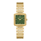 Women's Square Gold-Tone Vintage Steel-Band Quartz Watch
