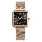 GESMART Women's Square Quartz Watch Japanese Movement Korean Fashion Casual Student Ladies Wristwatch
