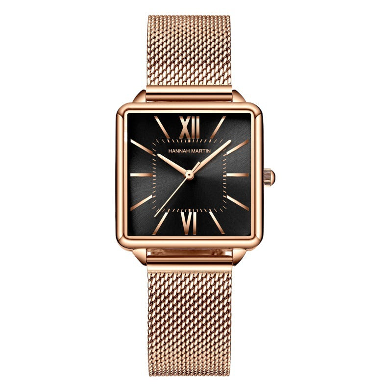 GESMART Women's Square Quartz Watch Japanese Movement Korean Fashion Casual Student Ladies Wristwatch