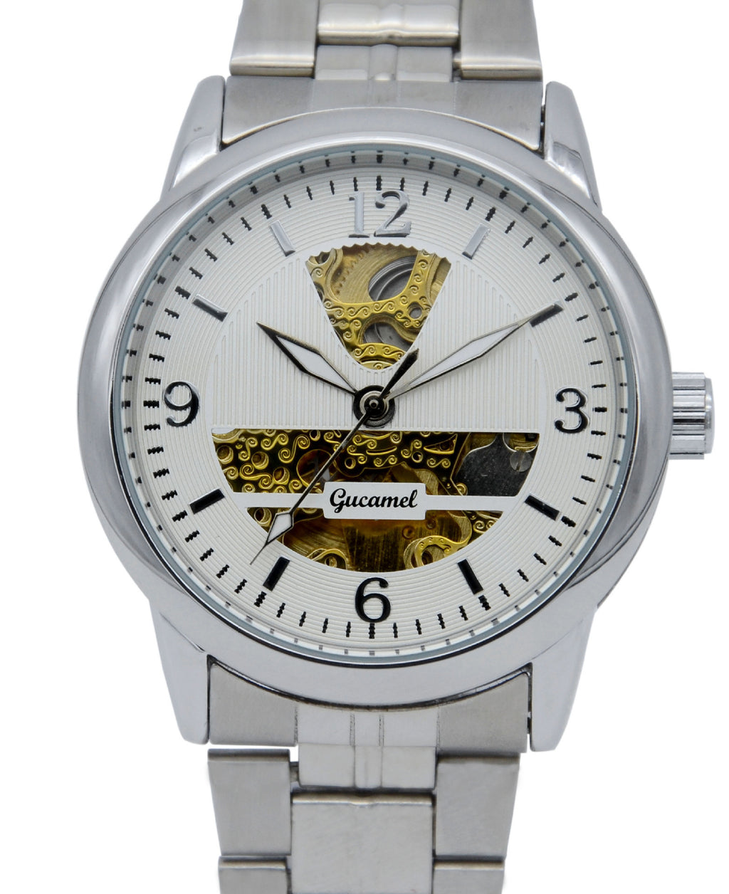 GESMART Men's Skeleton Automatic Mechanical Watch Exhibition Case Back Fashion