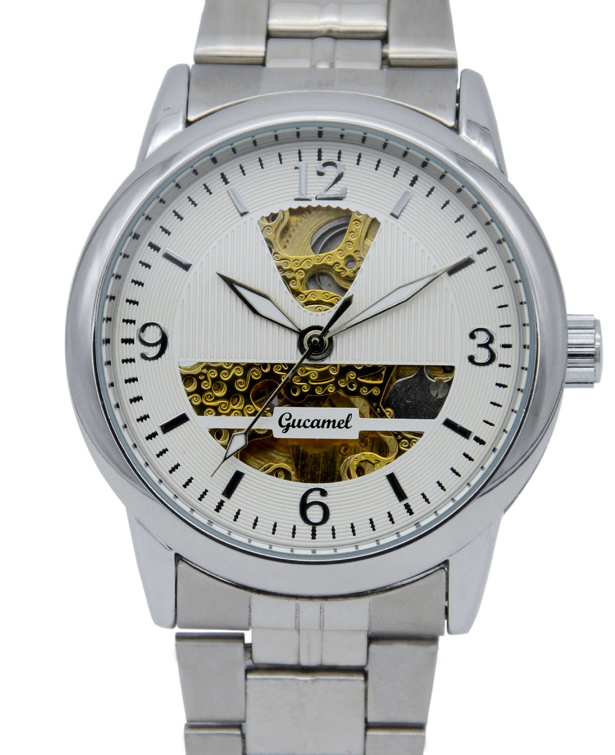 GESMART Men's Skeleton Automatic Mechanical Watch Exhibition Case Back Fashion