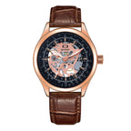 GESMART Men's Hand Winding Skeleton Mechanical Watch Casual Fashion Wristwatch