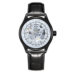 GESMART Men's Hand Winding Skeleton Mechanical Watch Casual Fashion Wristwatch