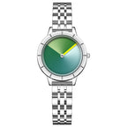 GESMART Women's Steel Band Quartz Watch Gradient Dial Fashion Premium Design Ladies Wristwatch