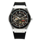 GESMART Men's 2022 New Skeleton Automatic Mechanical Watch Silicone Band Business Trendy