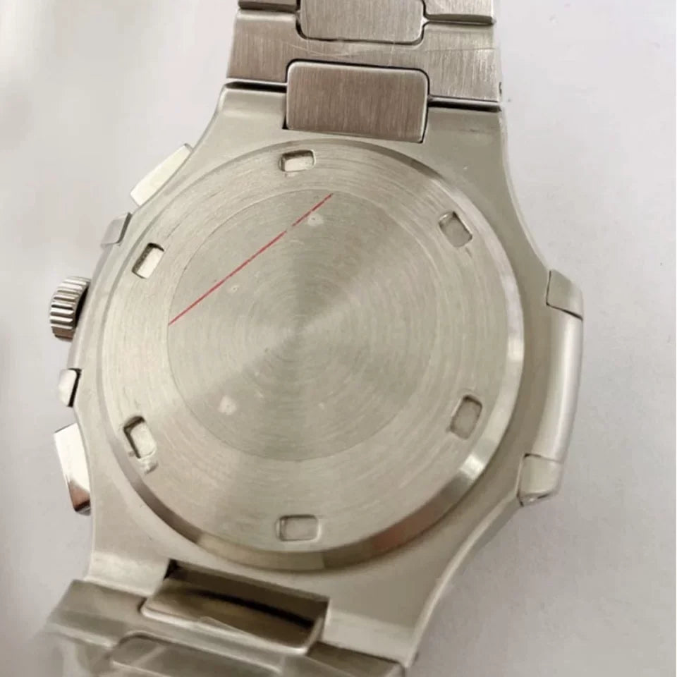 No Logo Men's 41mm Nautilus Style Watch VK61 Movement Modified