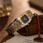 GESMART Women's Square Steel Band Quartz Watch Vintage Luxury Style Elegant Fashion