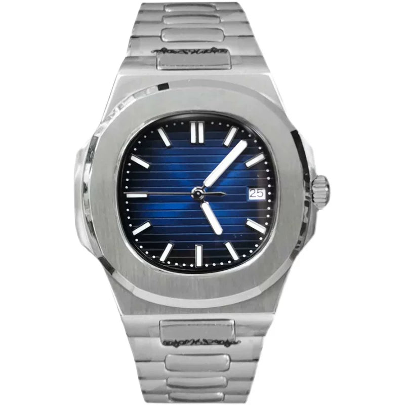 Men's Nautilus Style Automatic Watch Steel Case Bracelet NH35A