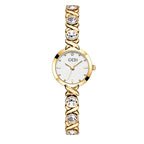 Women's Petite Rhinestone Pearl Bracelet Quartz Watch