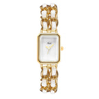 Women's Green Square Watch with Mesh Bracelet