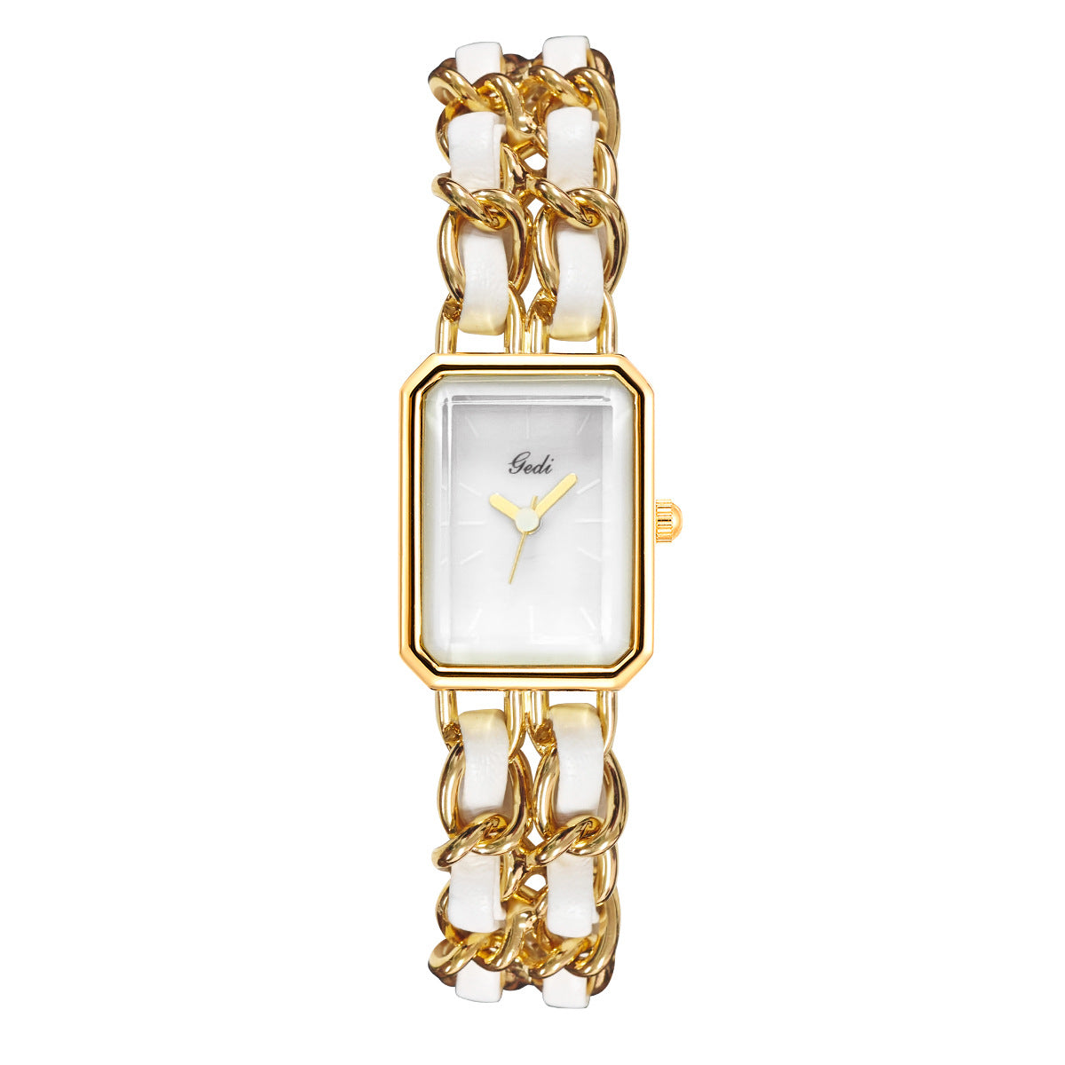 Women's Green Square Watch with Mesh Bracelet