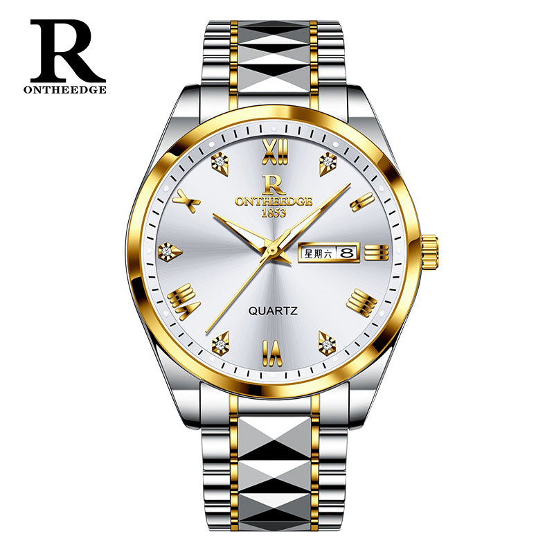 GESMART Men's Fashion Quartz Watch Water Resistant Student Exam Casual Wristwatch