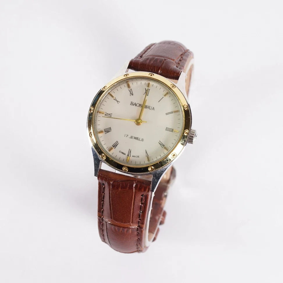 Baoshihua Ladies Manual Wind Mechanical Watch Vintage Retro Minimalist 90s