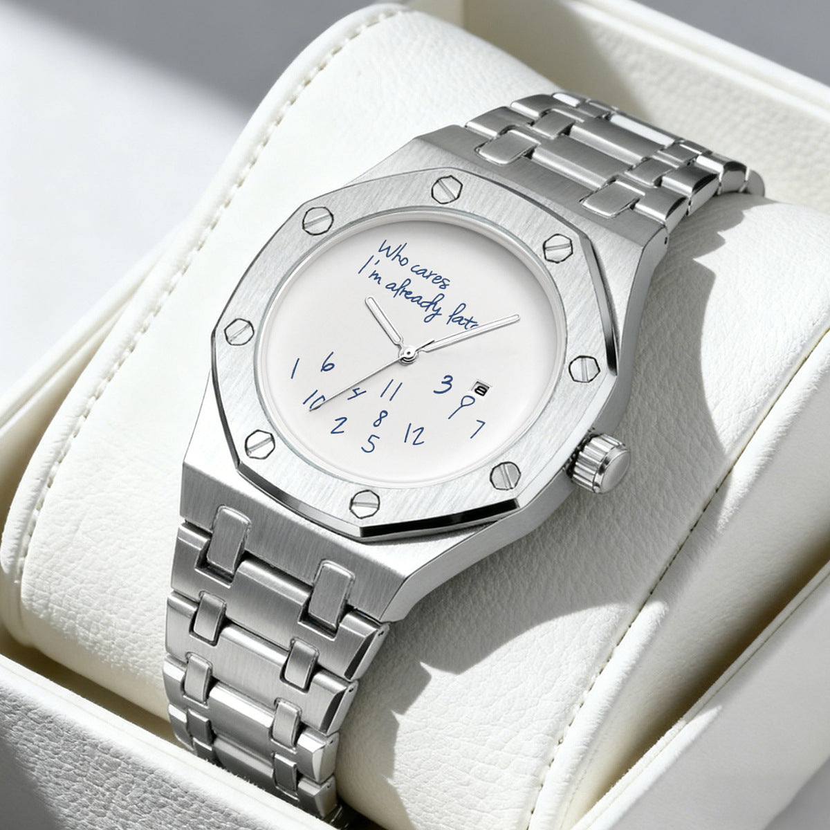 Men's Minimalist Quartz Watch with Steel Band