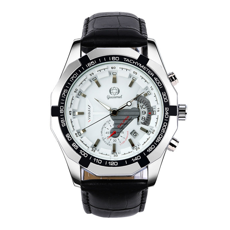 GESMART Men's Automatic Mechanical Watch Single Date Skeleton Exhibition Case Back Business