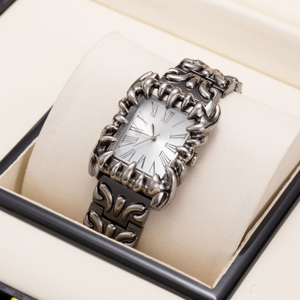 Men's Irregular Square Claw Y2K Retro Relief Watch