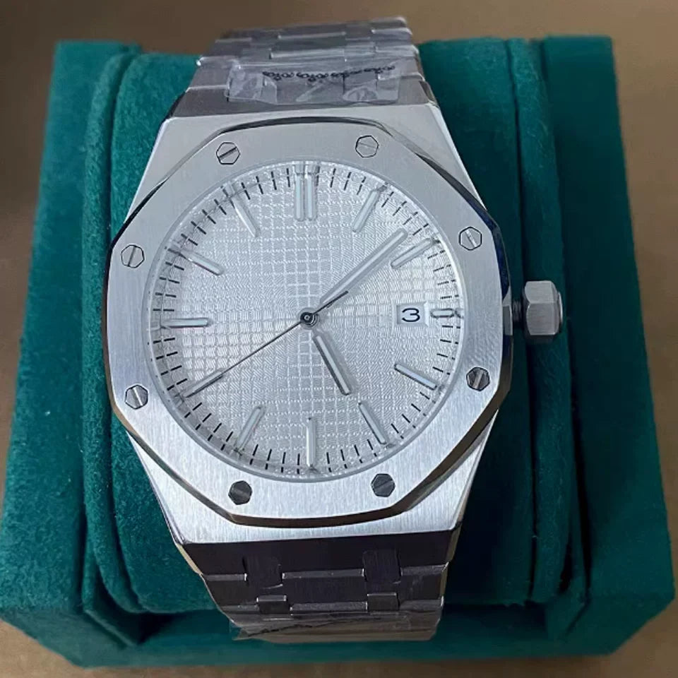 No Logo 41mm Automatic Watch Steel Case Bracelet Sapphire Crystal NH35