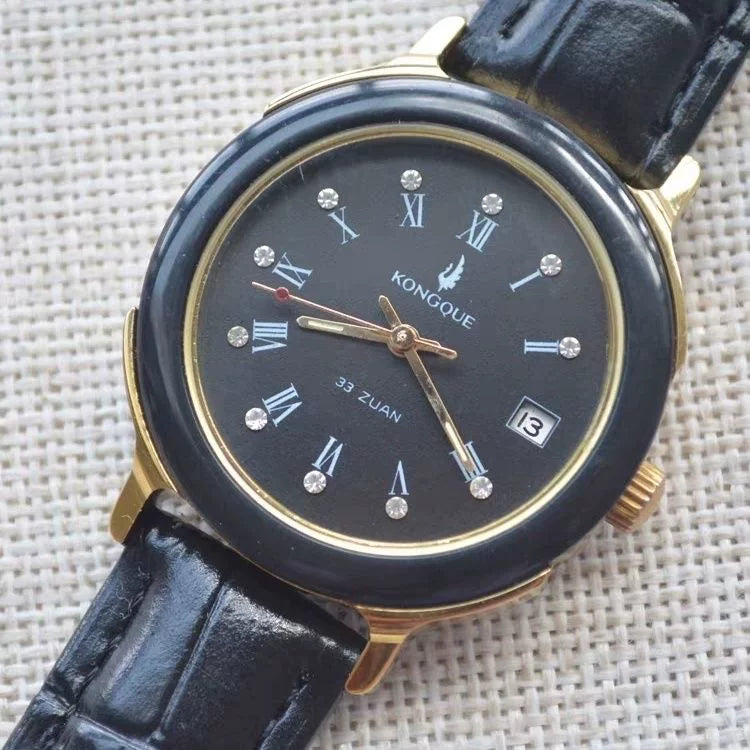 Peacock Semi-Automatic Mechanical Watch Date Steel Shock Resistant NOS Liaoning